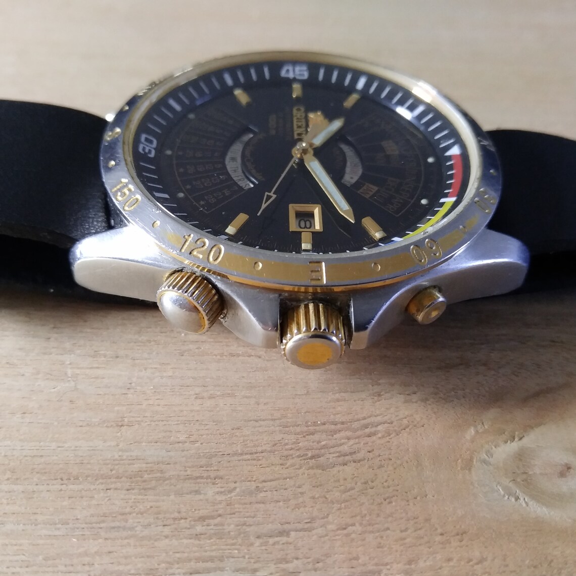 vintage orient perpetual calendar automatic watch