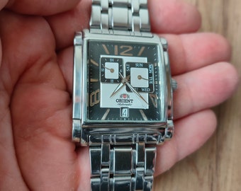 Orient Square Watch, Vintage Orient, Automatic Watch, Day