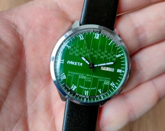 NEW Raketa College Green Watch, Raketa Multi Year Calendar, Raketa