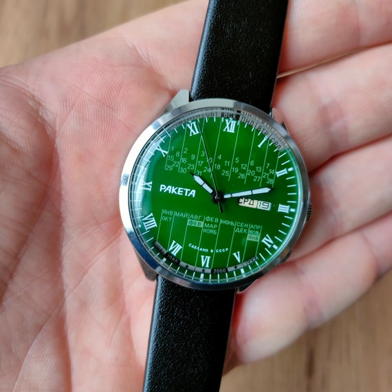 NEW Raketa College green watch, Raketa Multi Year… - image 10