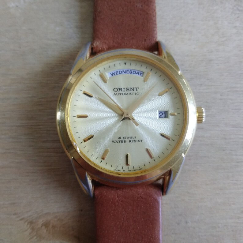 Classic Vintage Orient Watch Automatic Watch 21 Jewels Day Etsy