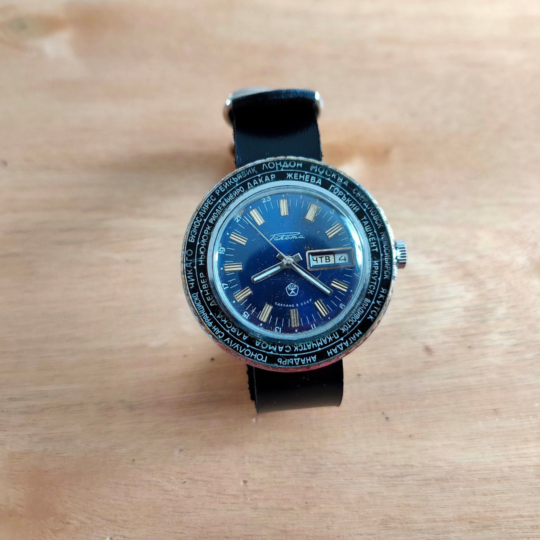 ソビエトラケタワールドタイム ラケタシティーズワールドタイム、ソビエト時計、タイムゾーン計算機