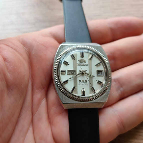 Rare Vintage Orient Watch Automatic Watch Day and Date Calendar