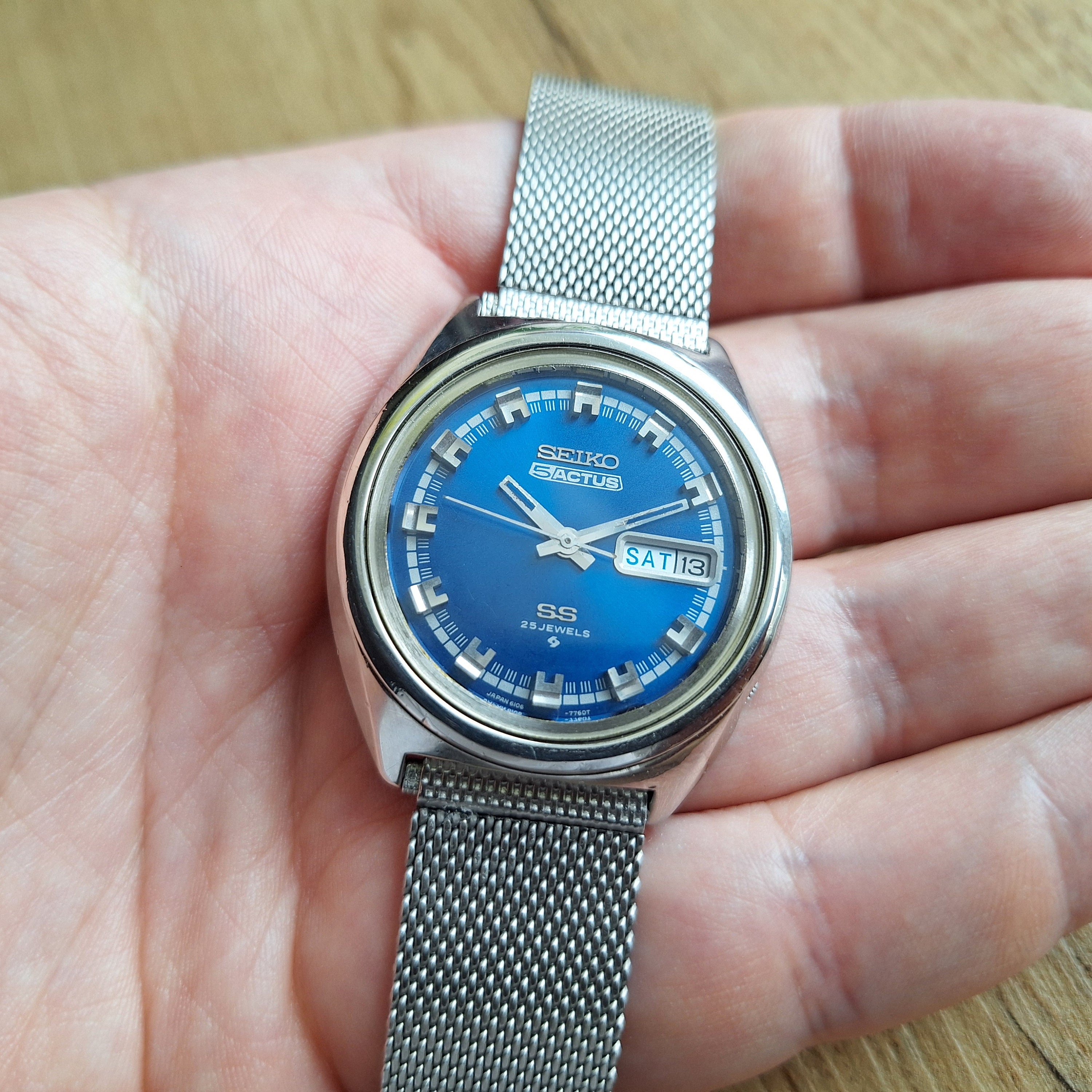 セイコー5 アクタス　SS SEIKO　6106-7520 Seiko 5 Actus Blue SS 23 jewels 6106-7520 | eBay