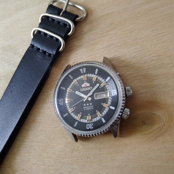 Ultra rare Vintage Orient King Diver watch, Rare … - image 2