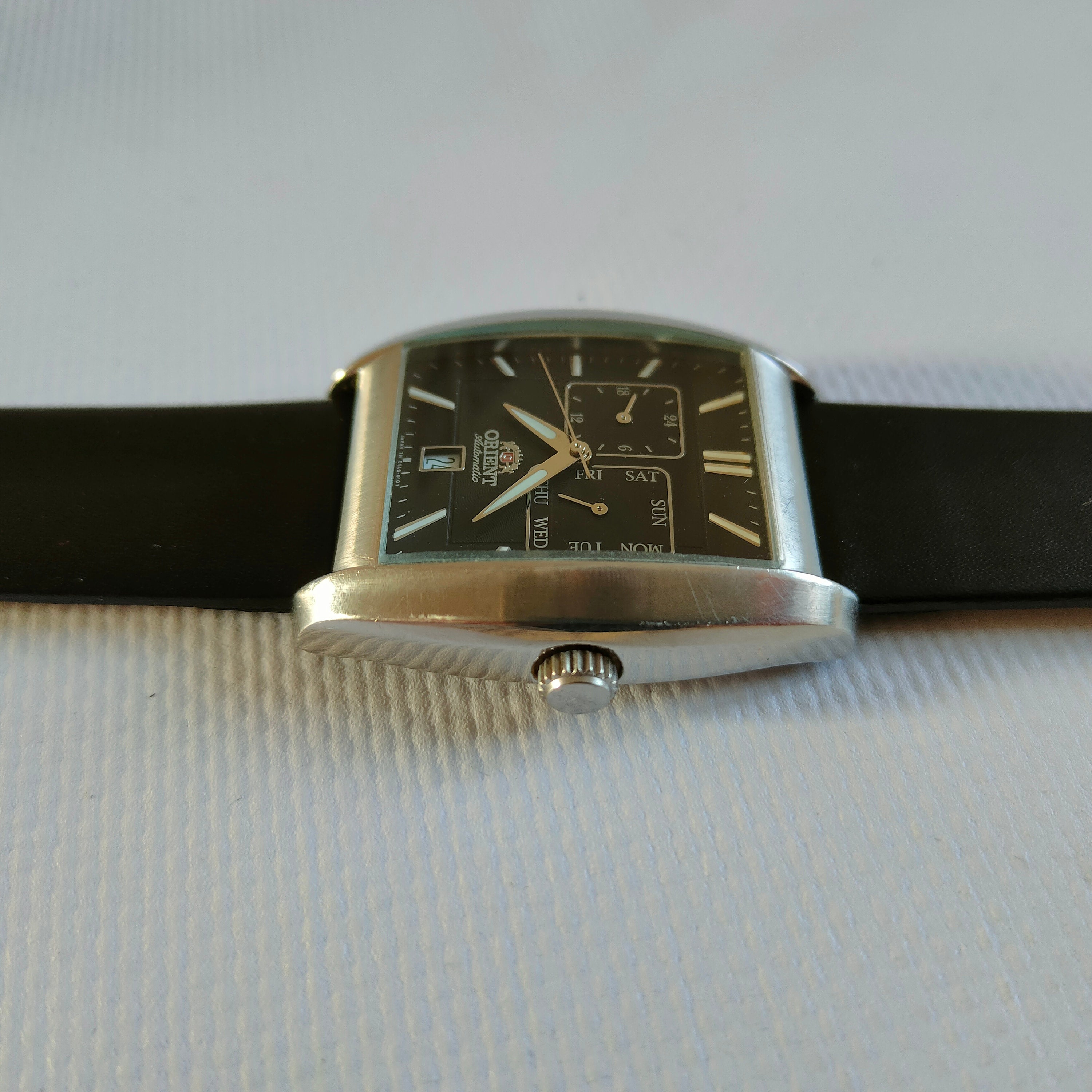 Orient Black Watch, Square Watch, Vintage Orient Watch