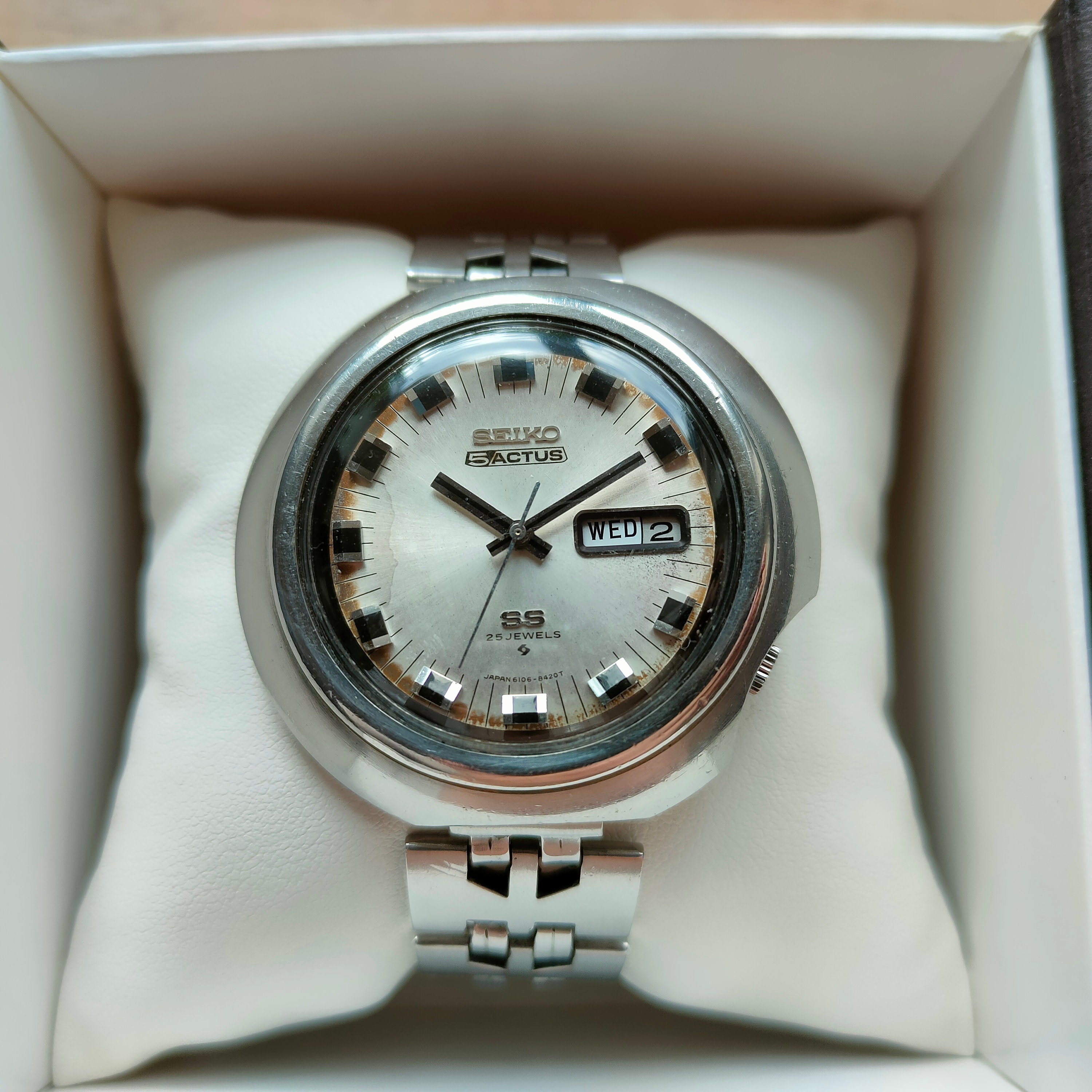 Ultra Rare SEIKO 5 ACTUS SS Ref. 6106-8410, Vintage Rare Japan