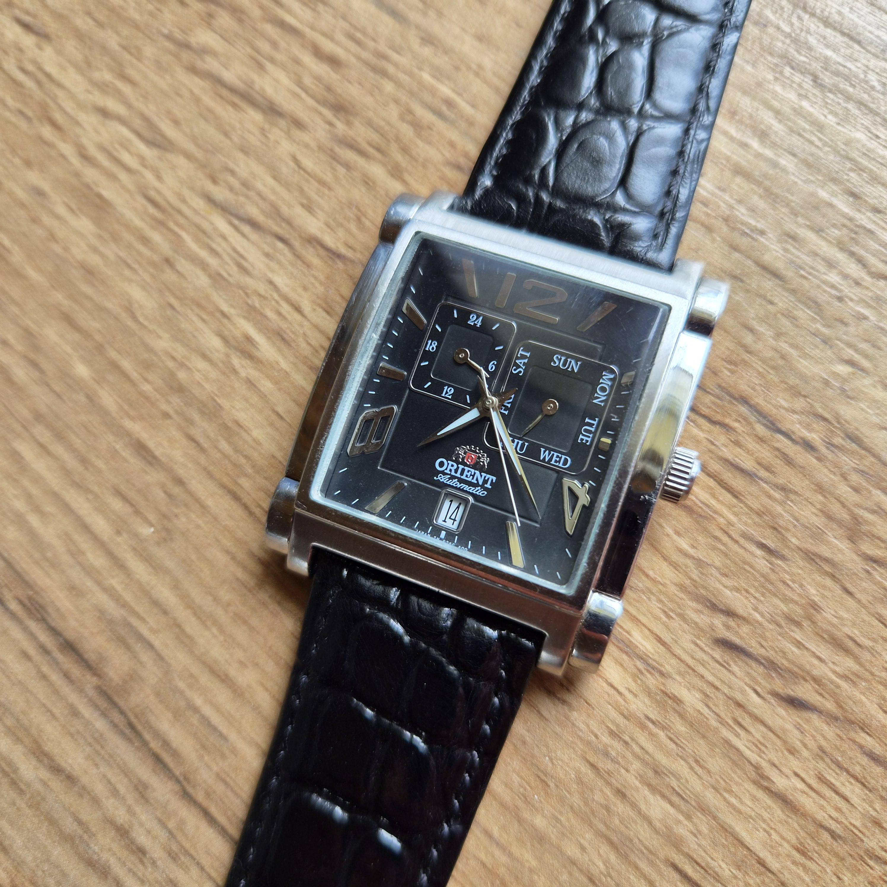 Orient Square Automatic Watch, Vintage Black Orient, Automatic