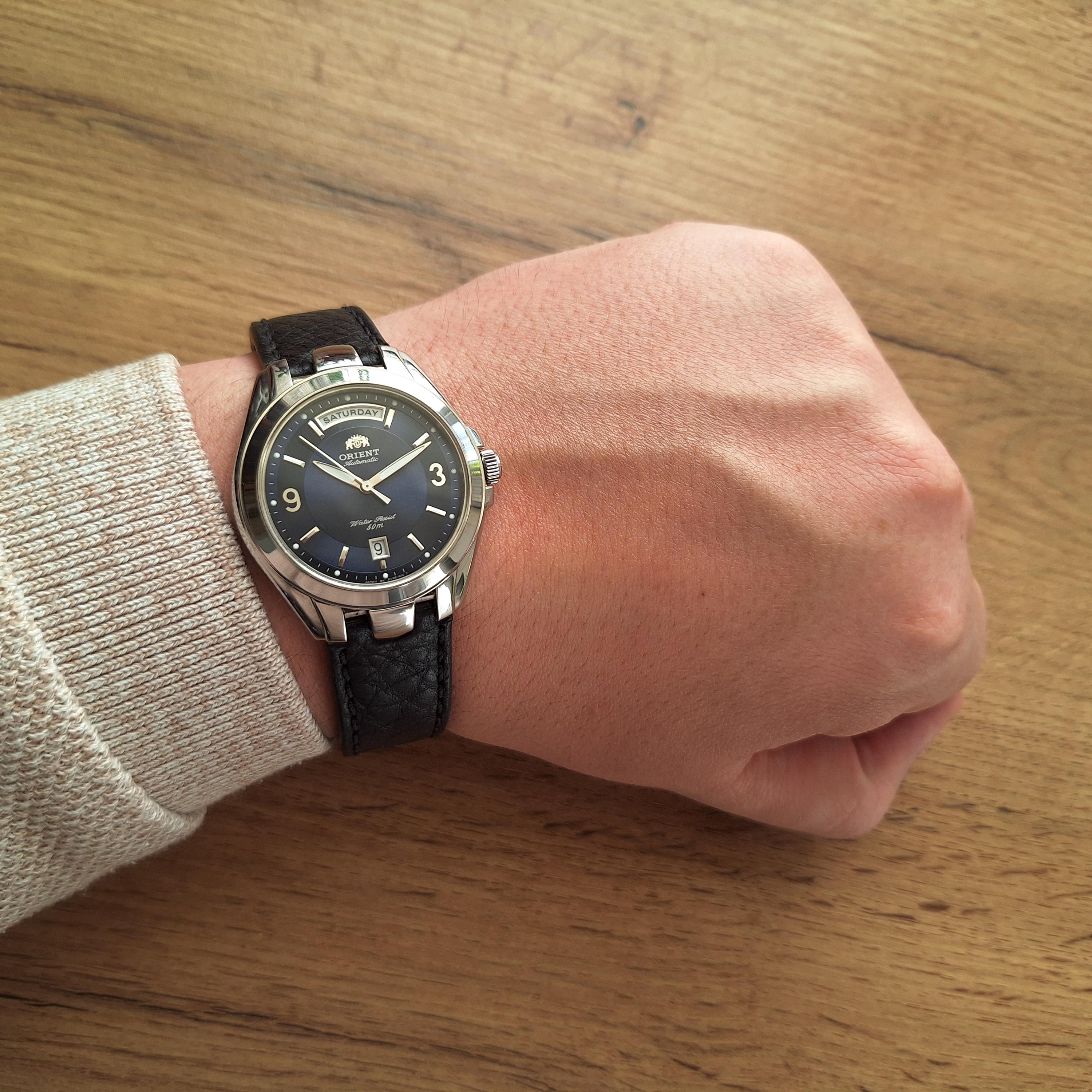 Rare Vintage Orient PRESIDENT Day Date Blue Watch, Automatic Watch