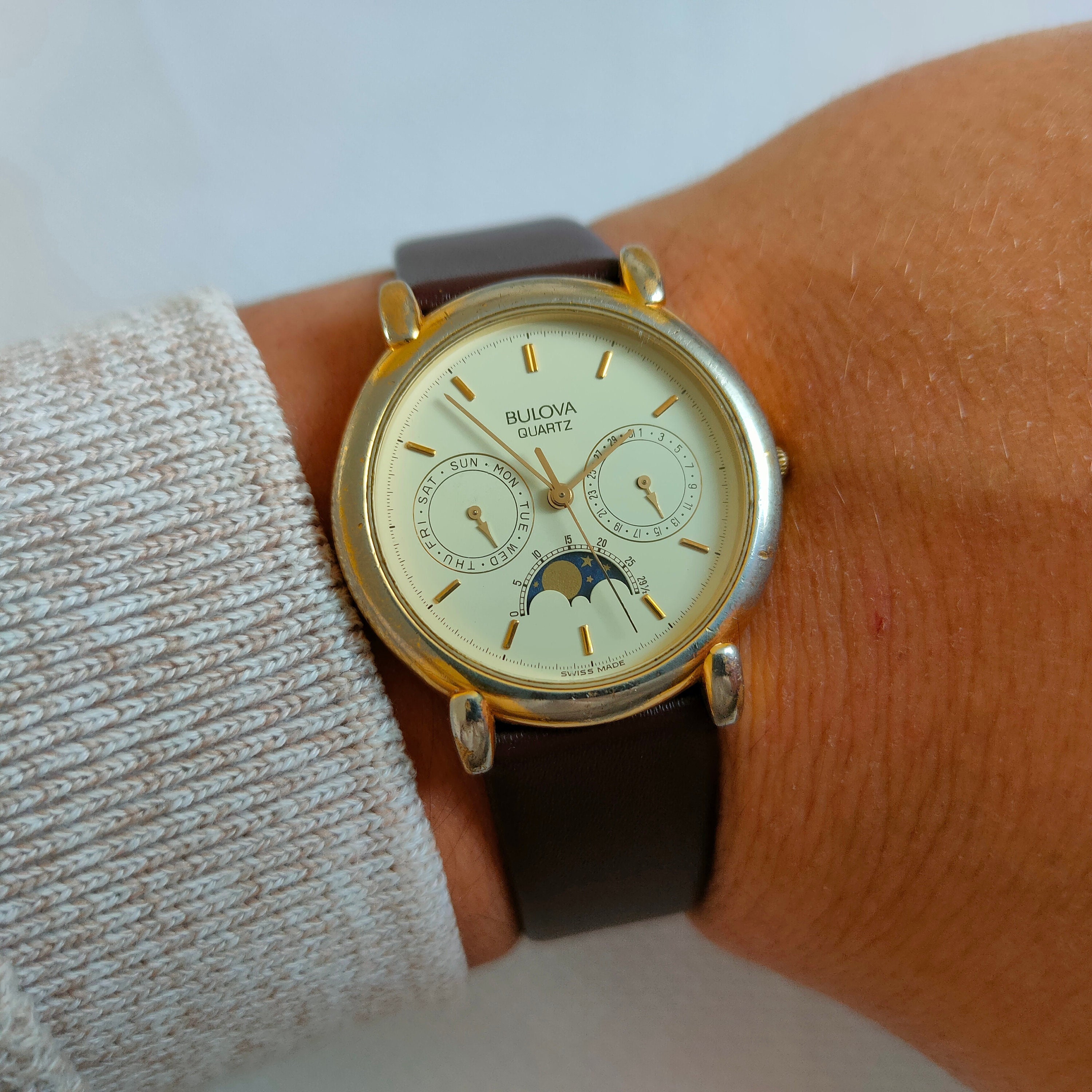 BULOVA Quartz Watch With Real Moon 