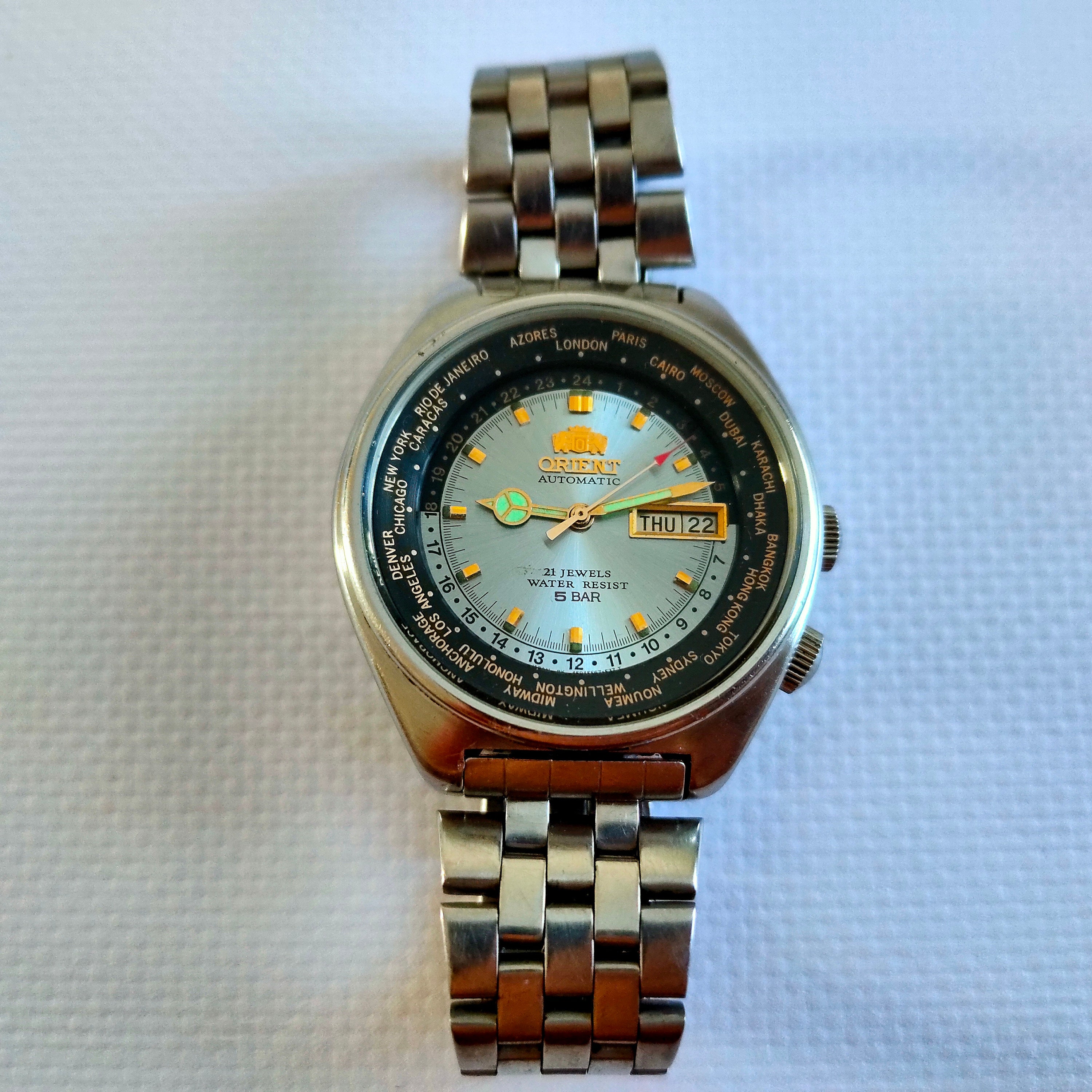Orient World Time Vintage orient Japan watch Automatic | Etsy