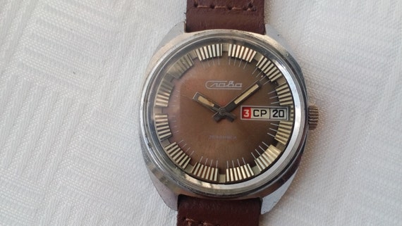 Slava watch, mechanical Movement, mens watch, huge watch, mens watches