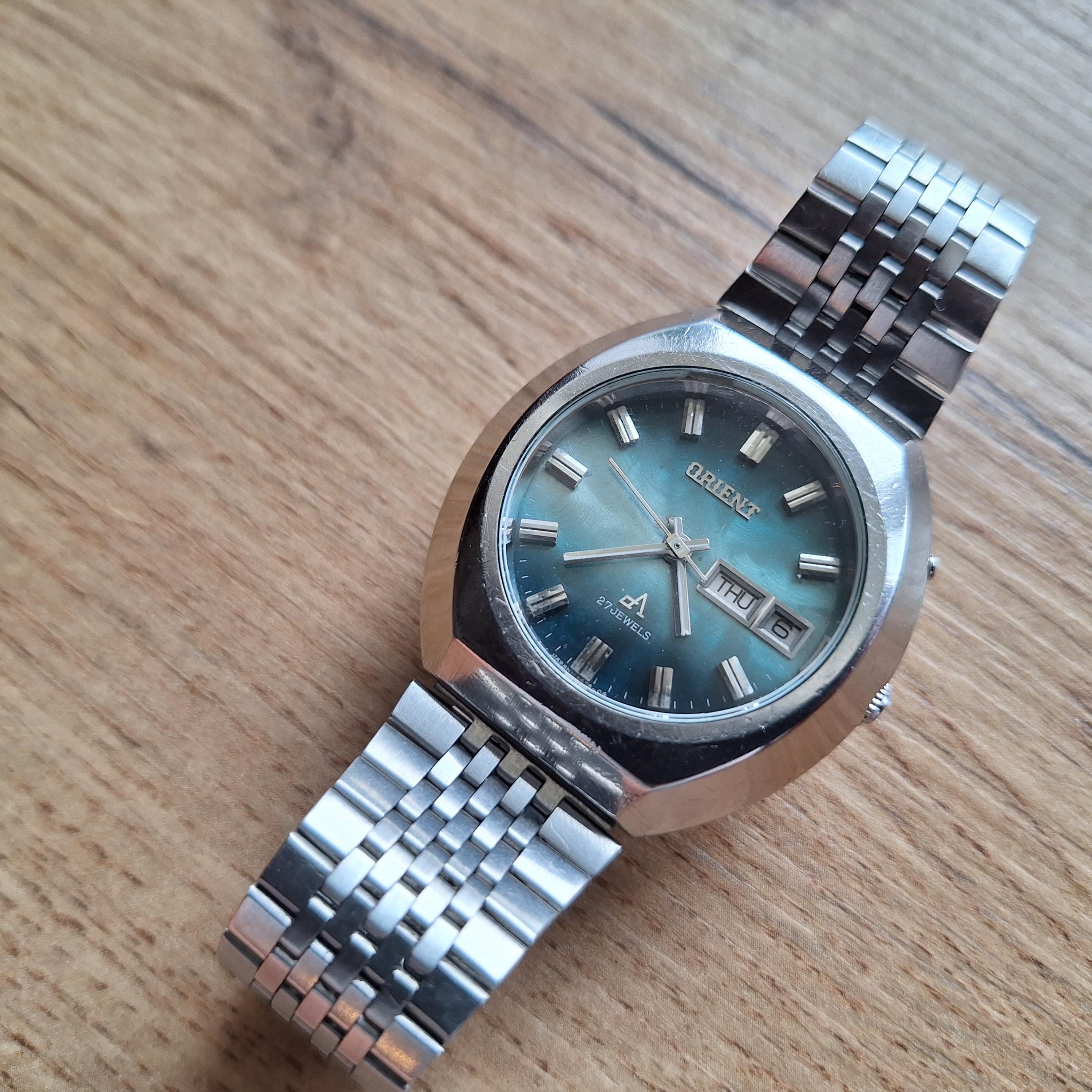 超レアなオリエントクロノエースメキシカンブルーウォッチ、機械式自動