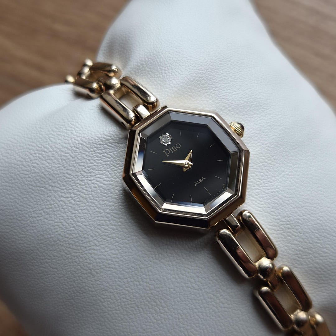 Vintage SEIKO ALBA Pino コンビ ブレスレット 腕時計 Seiko Alba Pino Watch, Quartz Watch, Womens Watch, Gift for Her