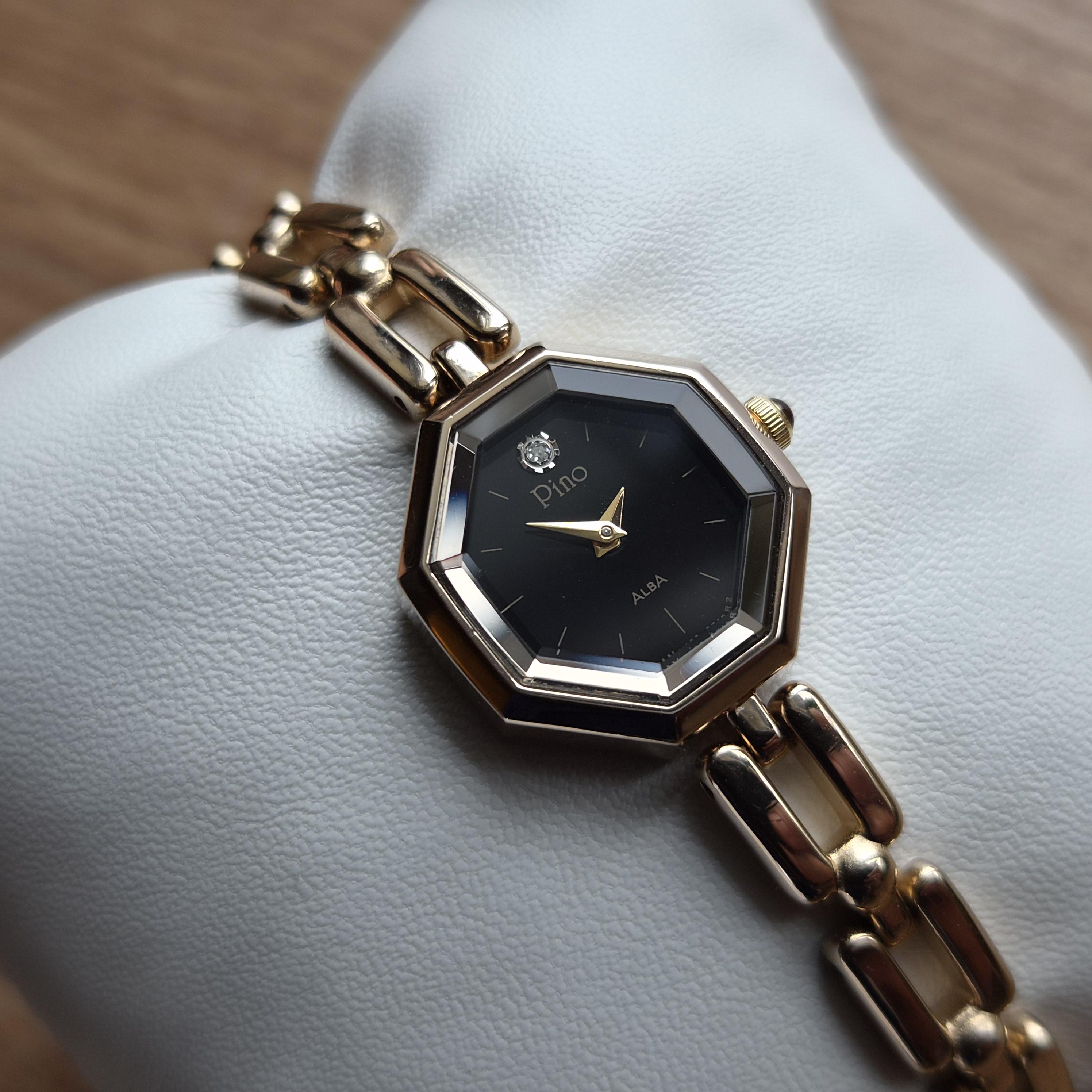 Vintage SEIKO ALBA Pino コンビ ブレスレット 腕時計 Seiko Alba Pino Watch, Quartz Watch, Womens Watch, Gift for Her