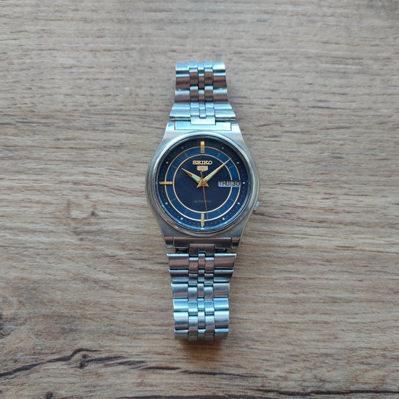 Rare Seiko 5 watch, Blue watch, Automatic watch, … - image 4