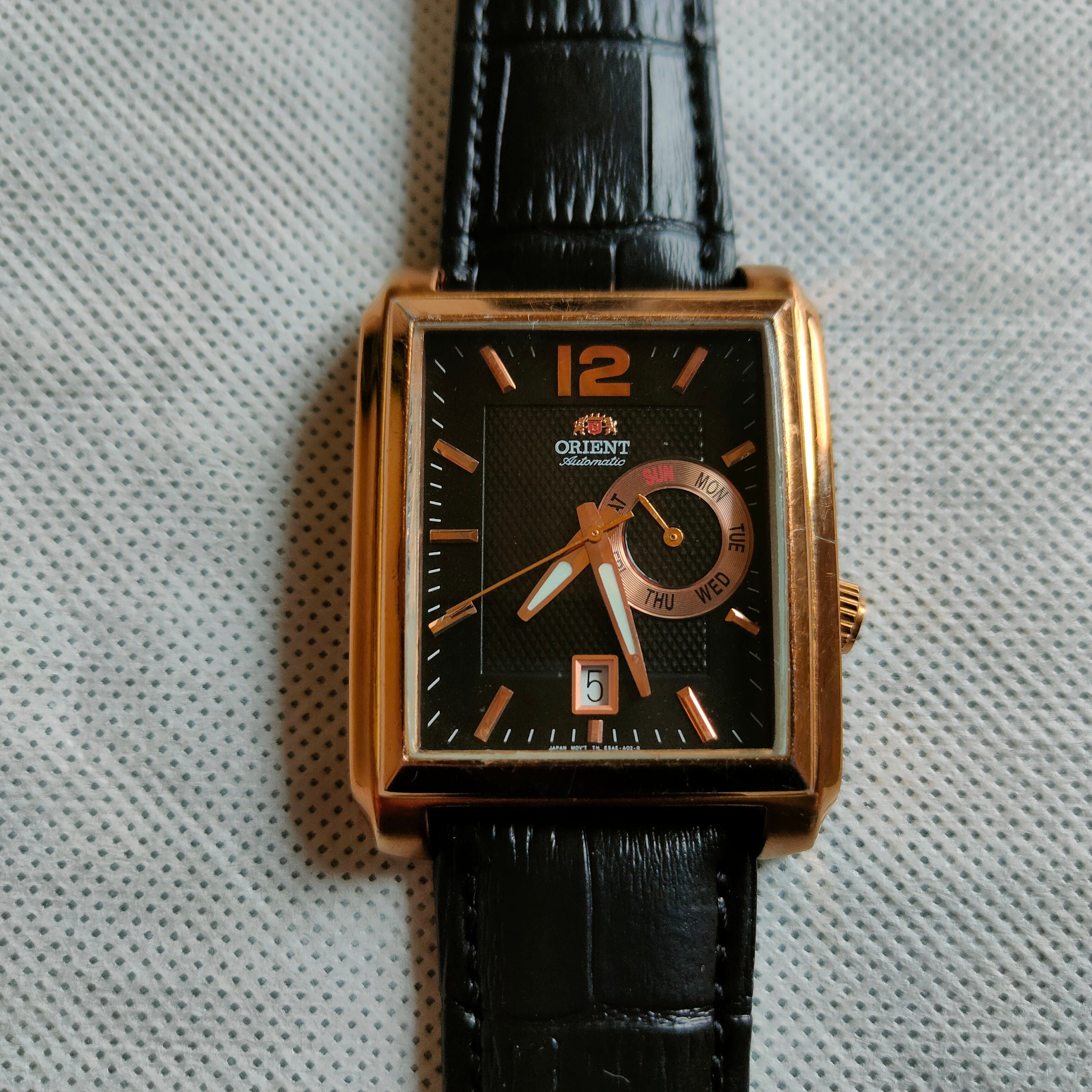Orient Square Watch, Vintage Orient, Automatic Watch, Day and Date  Indicator, Mens Classic Watch, Black Watch -  Finland