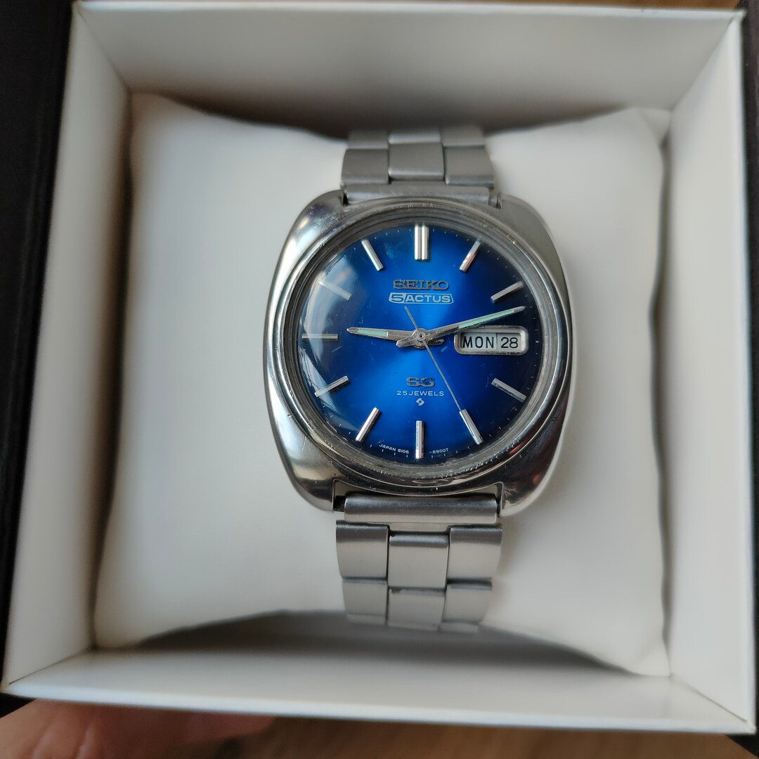 [電池切れ]SEIKO ブルーストーン ブレスウォッチ ヴィンテージ 195 SEIKO レディース腕時計 ブルー文字盤・Date機能 電池切れ