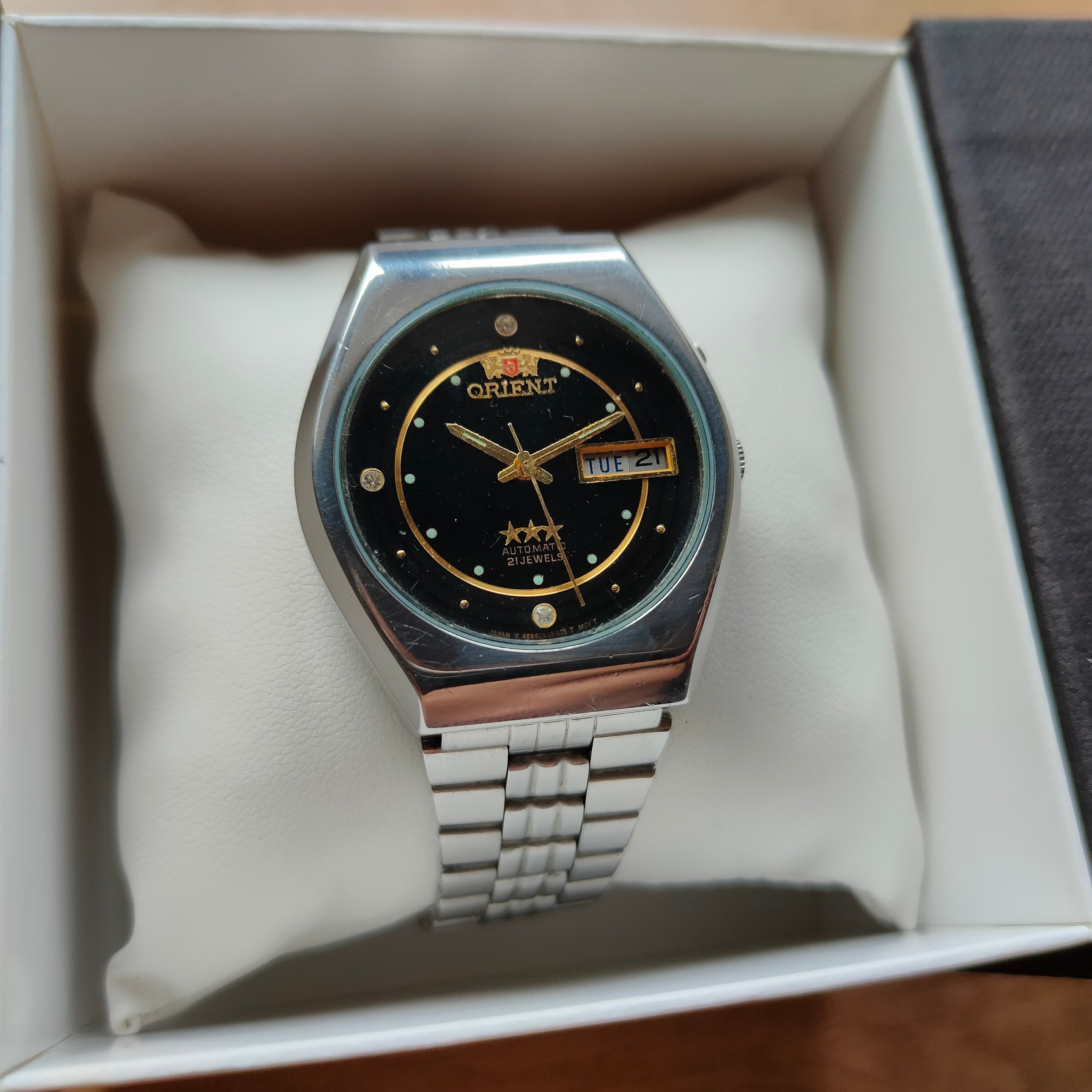 Orient Black Watch, Mechanical Automatic Watch Day and Date