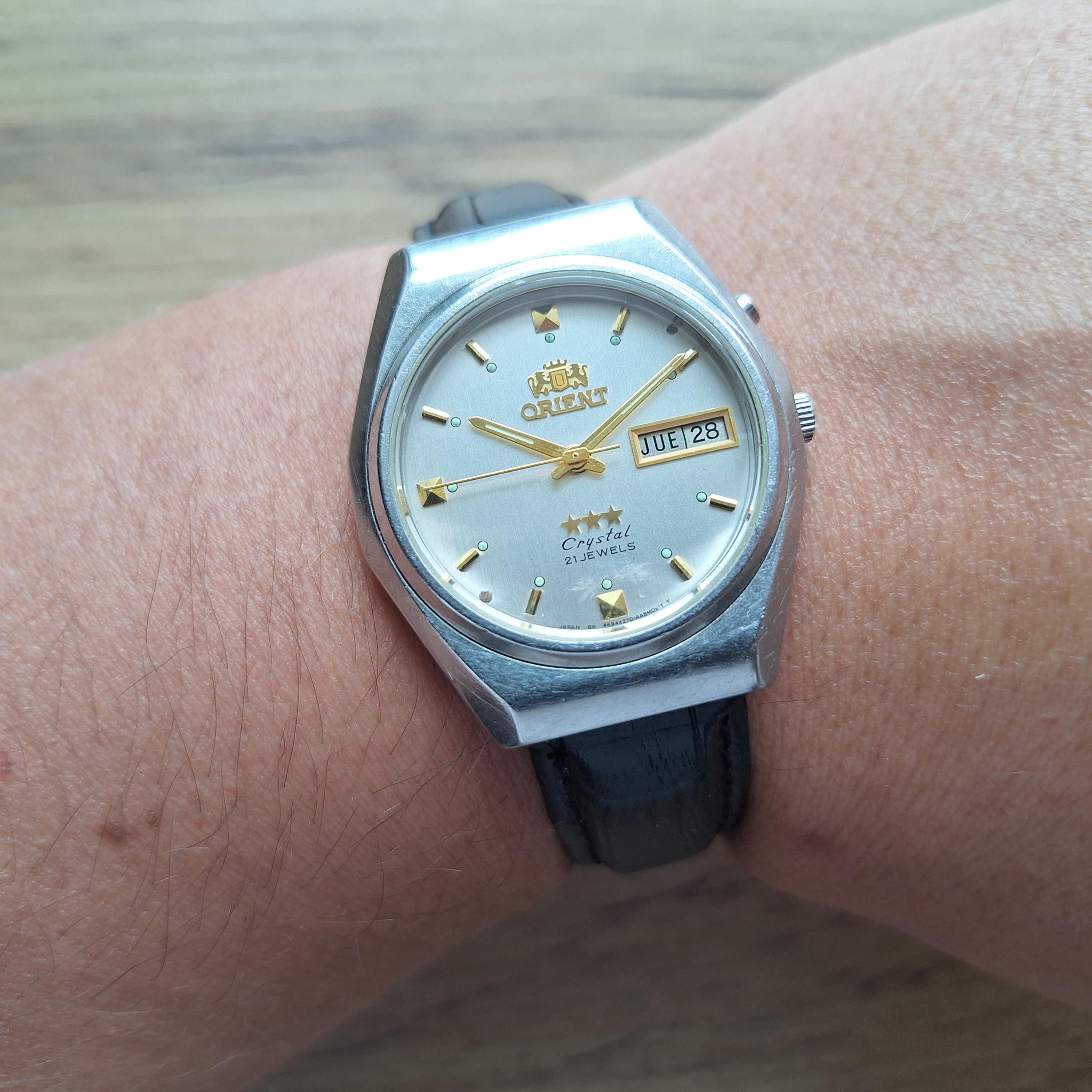 ヴィンテージ オリエント クリスタル オートマチックウォッチ