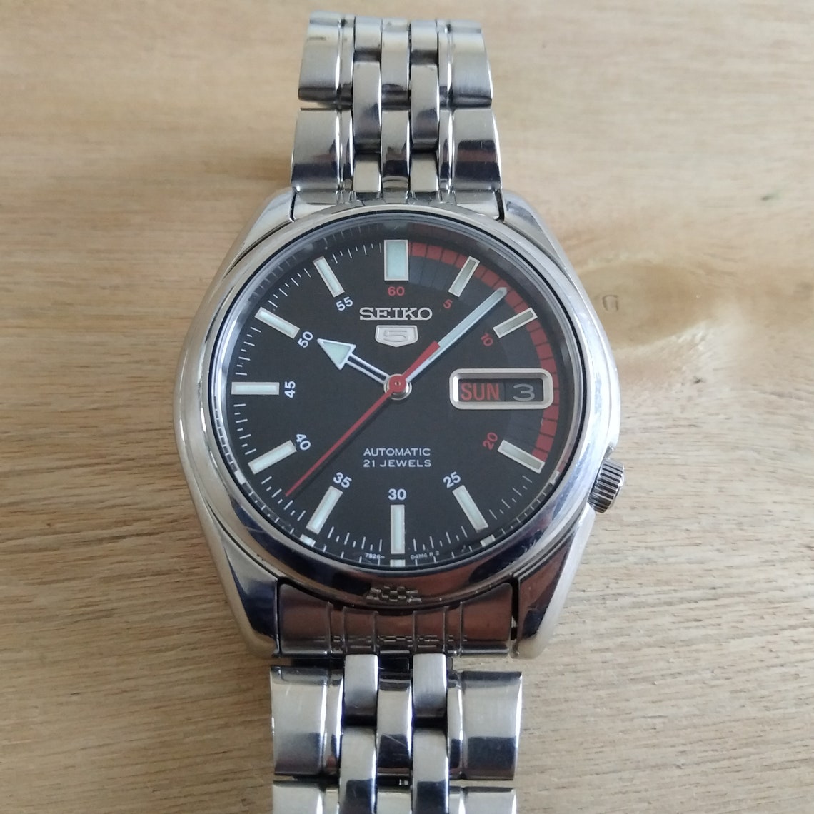 Seiko 5 watch Automatic watch Japan watch black watch Etsy