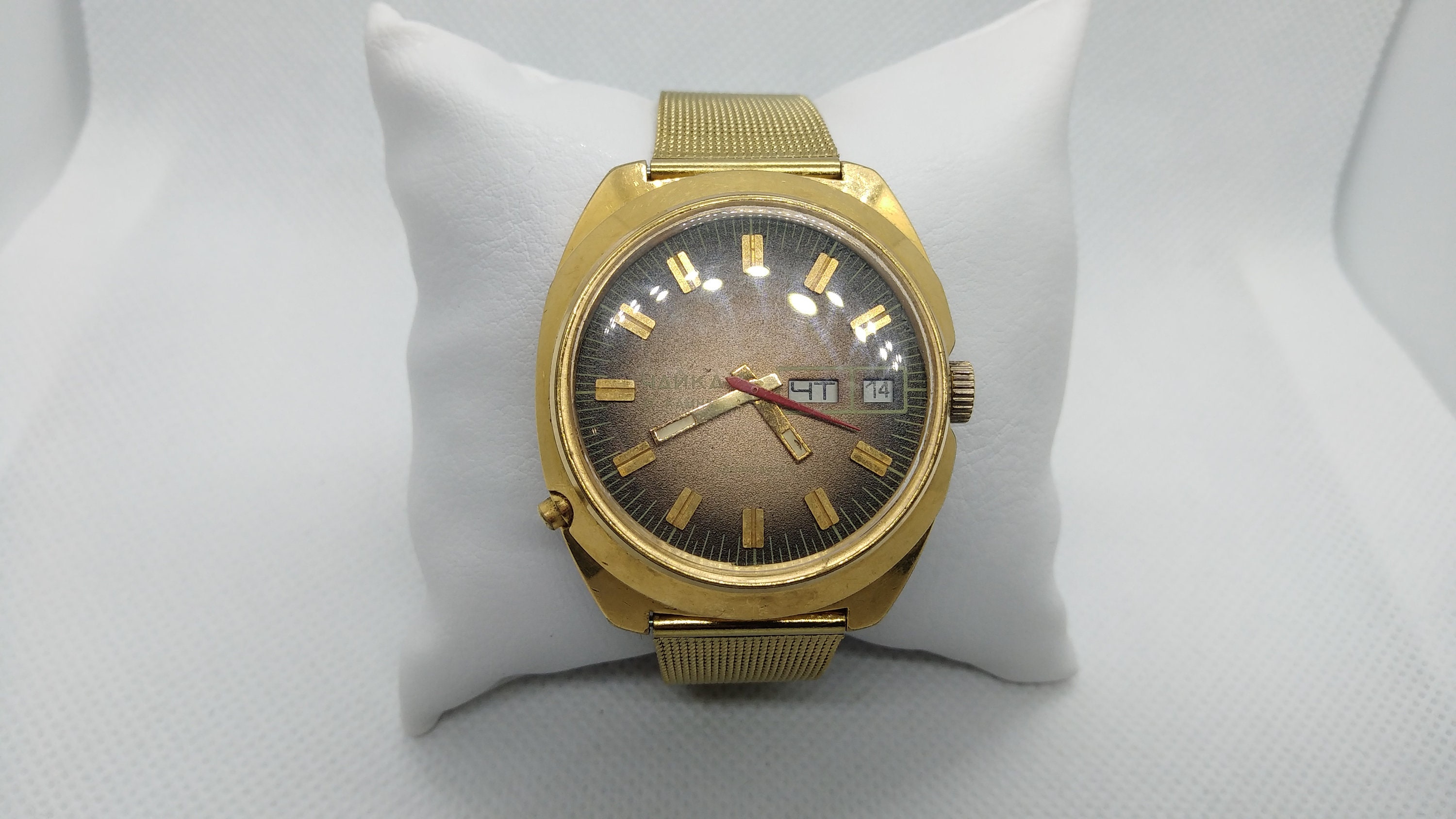 Vintage Watch Chajka Soviet Watch Gold Plated Case Made in - Etsy