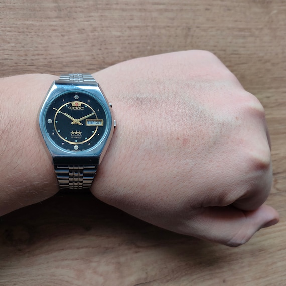 Orient black watch, Mechanical Automatic Watch Da… - image 2