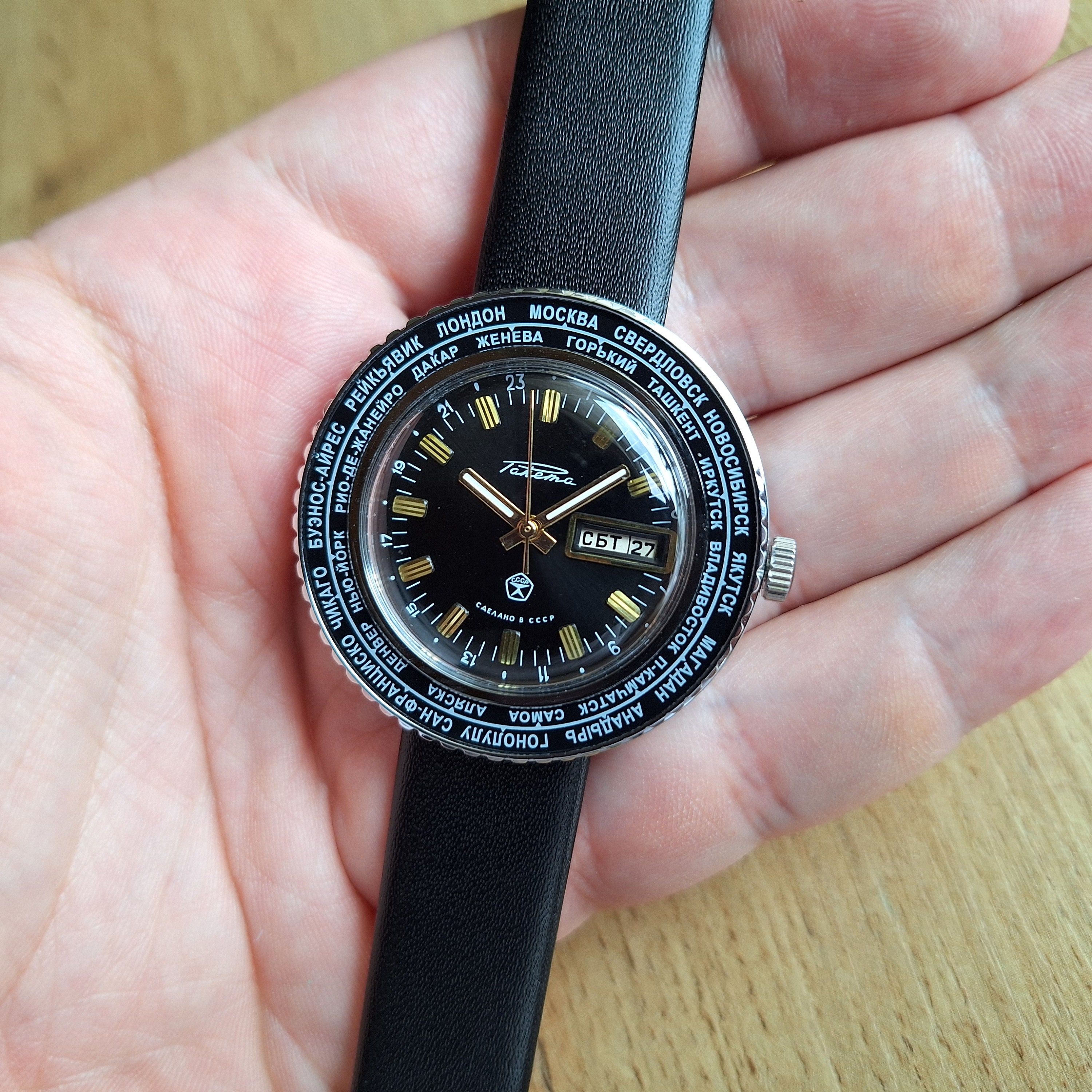 ヴィンテージソビエト時計 Raketa ワールドタイム 2628.H、Raketa 時計