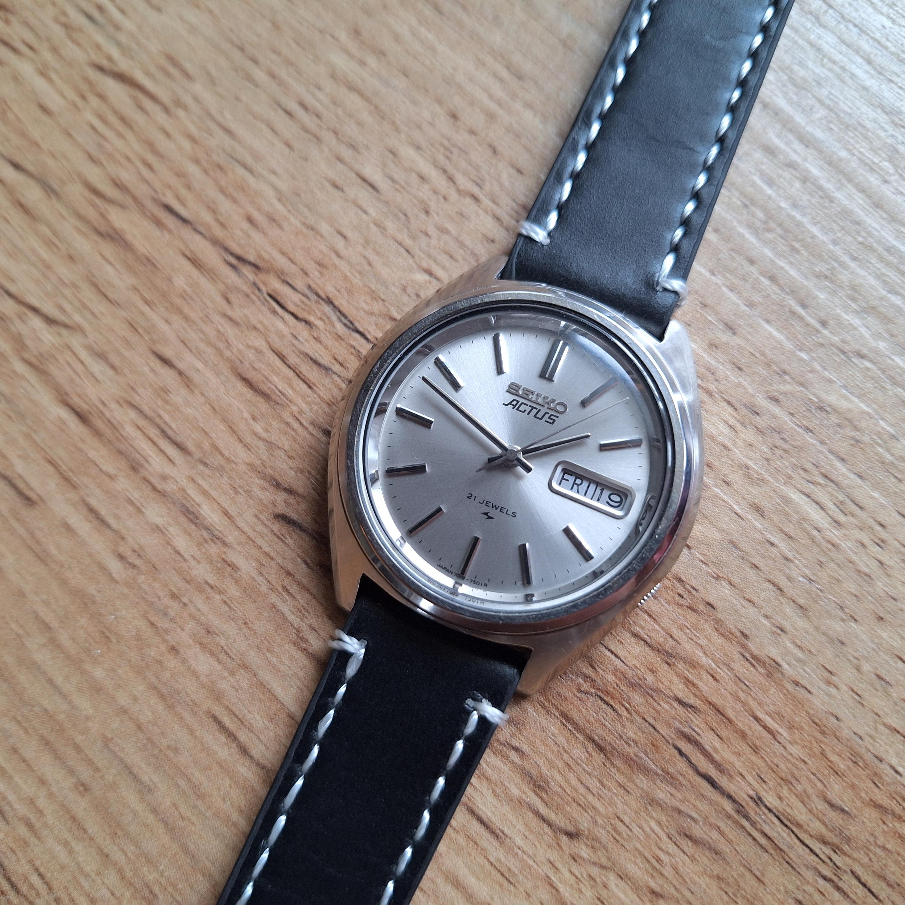 Raro reloj SEIKO 5 Actus Ref. 7019-7070, clásico japonés vintage