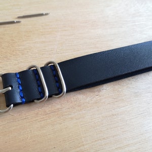 DUNKELBLAU Militärarmband Echt Leder Band Lederarmband Uhrenarmband 16mm 18mm 19mm 20mm 22mm 24mm