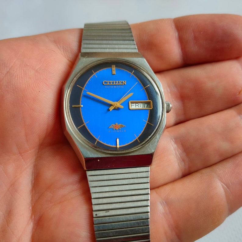 Citizen Vintage Watch Japan Watch Automatic Watch Day and Etsy