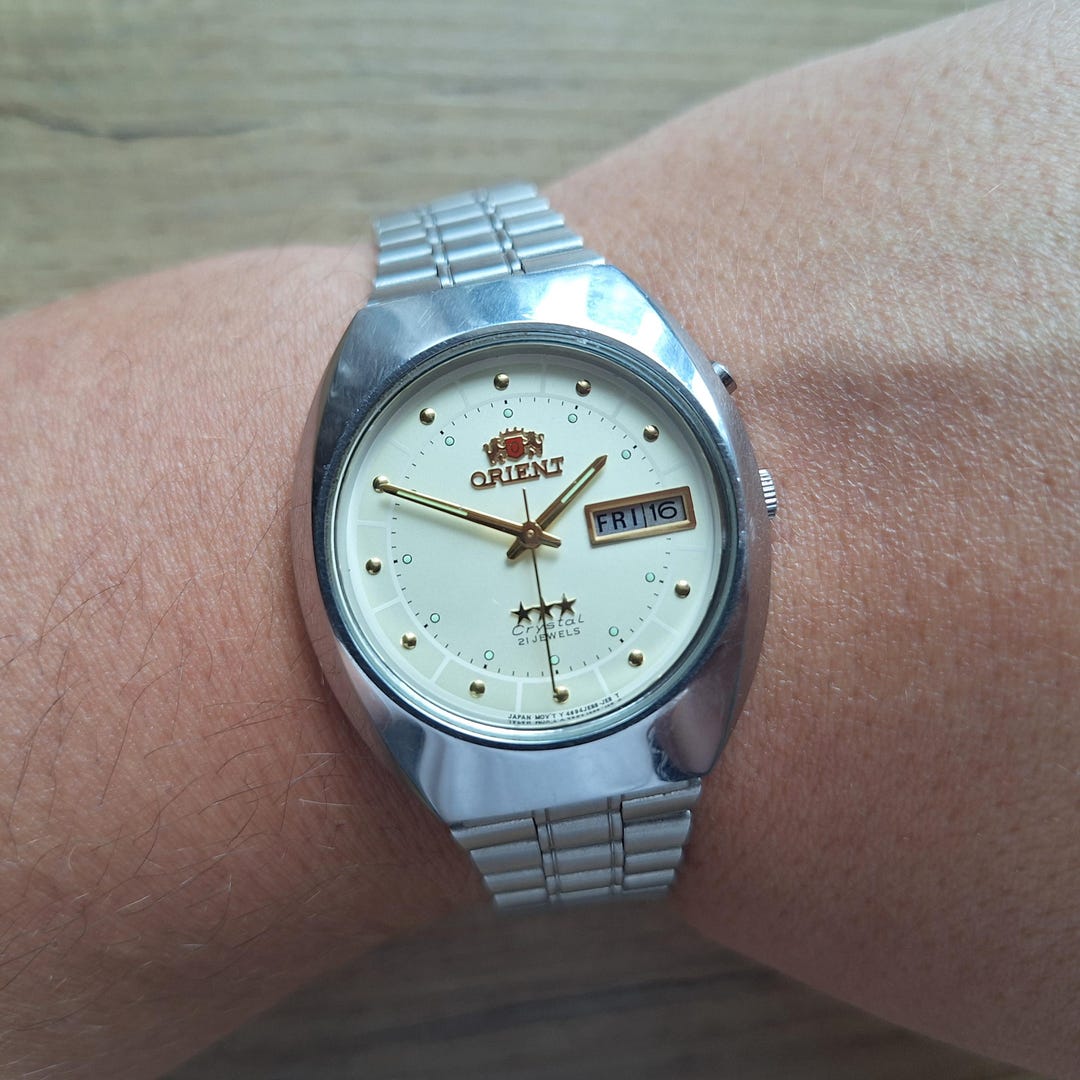 Vintage Orient Automatic Watch: Rare Dial, Stainless Steel, Japan