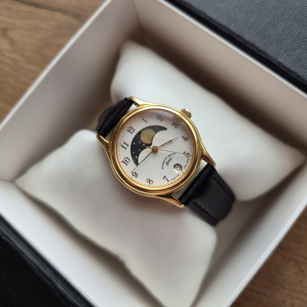 Orient Sentimental Graffiti Quartz Watch With Real Moon Phases