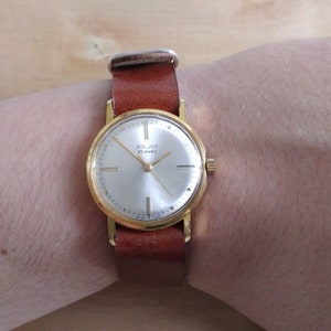 Vintage watch POLJOT, mechanical mens watch, classic vintage watch, retro mens watch, leather strap