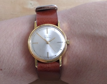 Vintage watch POLJOT, mechanical mens watch, classic vintage watch, retro mens watch, leather strap