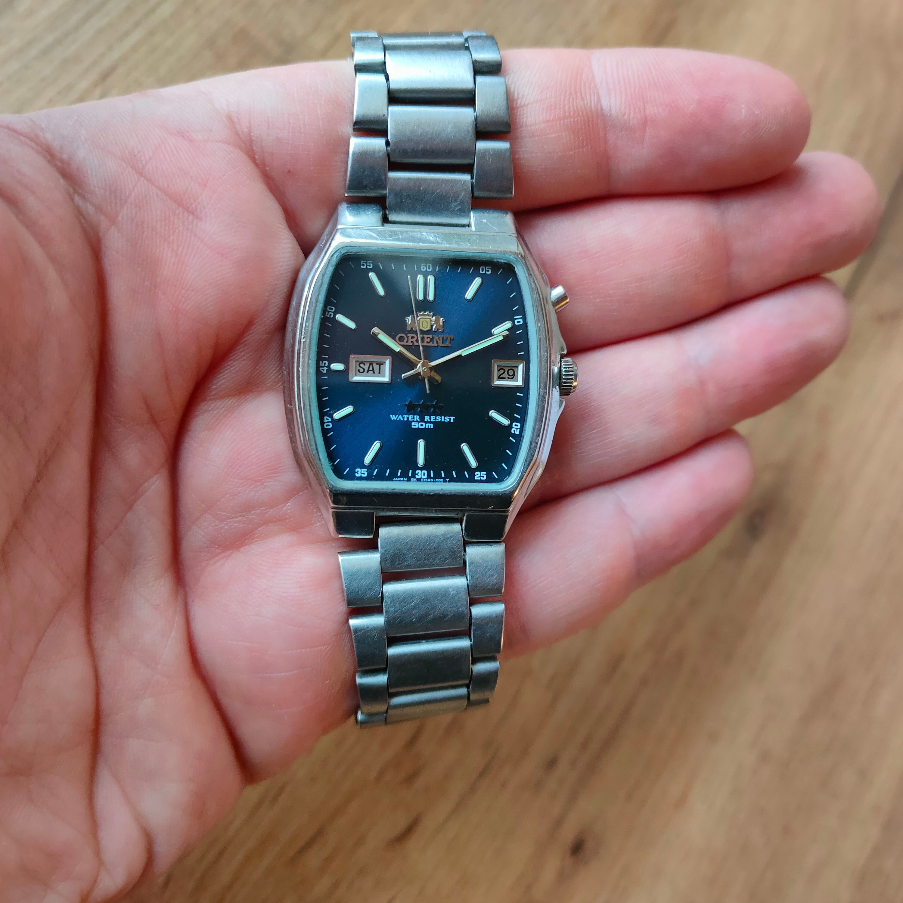 Buy Orient Blue Square Watch, Vintage Orient Watch, Automatic Watch, Day and Date Indicator, Mens Classic Watch Online in India - Etsy Buy Orient Blue Square Watch, Vintage Orient Watch, Automatic Watch, Day and Date Indicator, Mens Classic Watch Online in India - Etsy