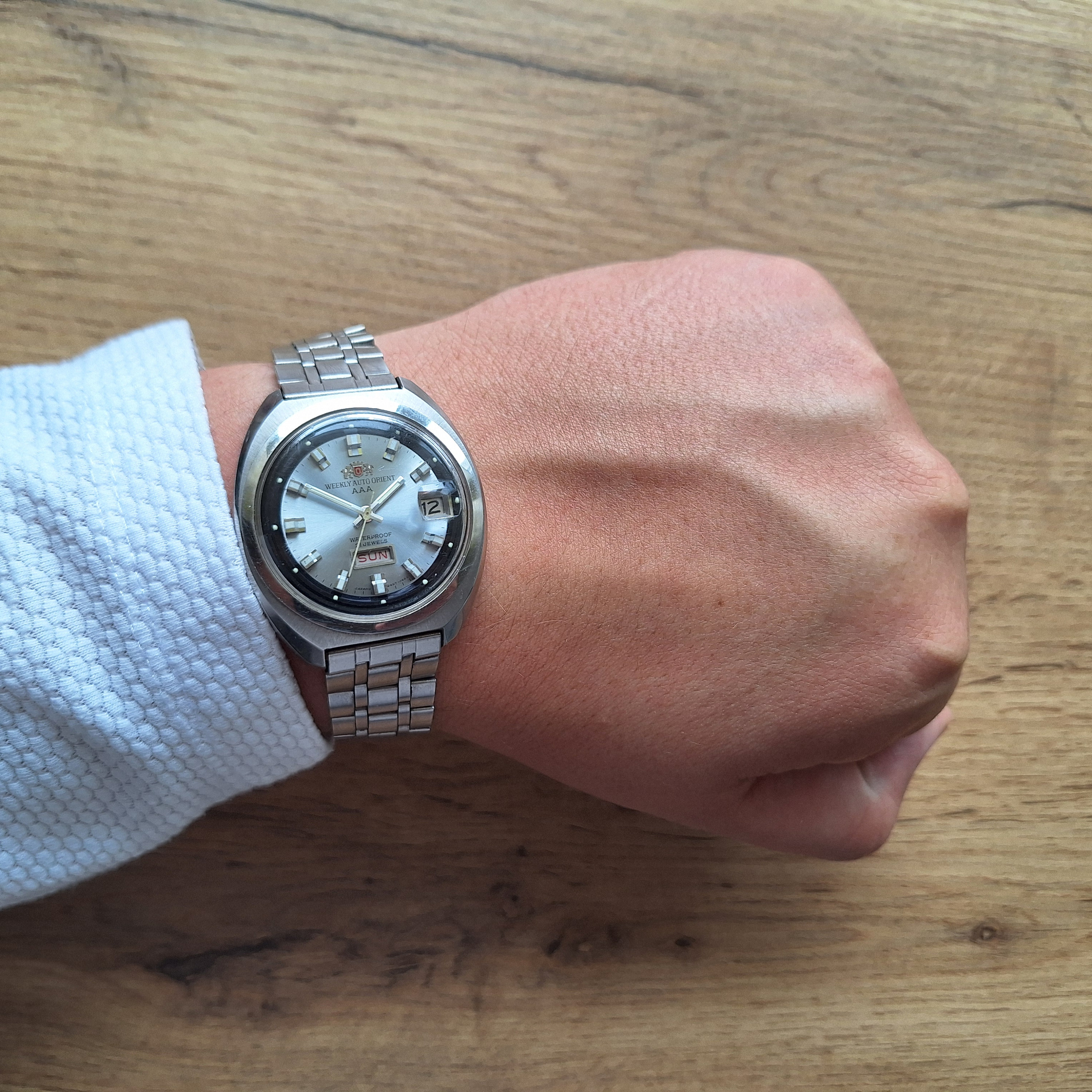 Rare Weekly Auto Orient AAA Mechanical Automatic Watch, Three Star