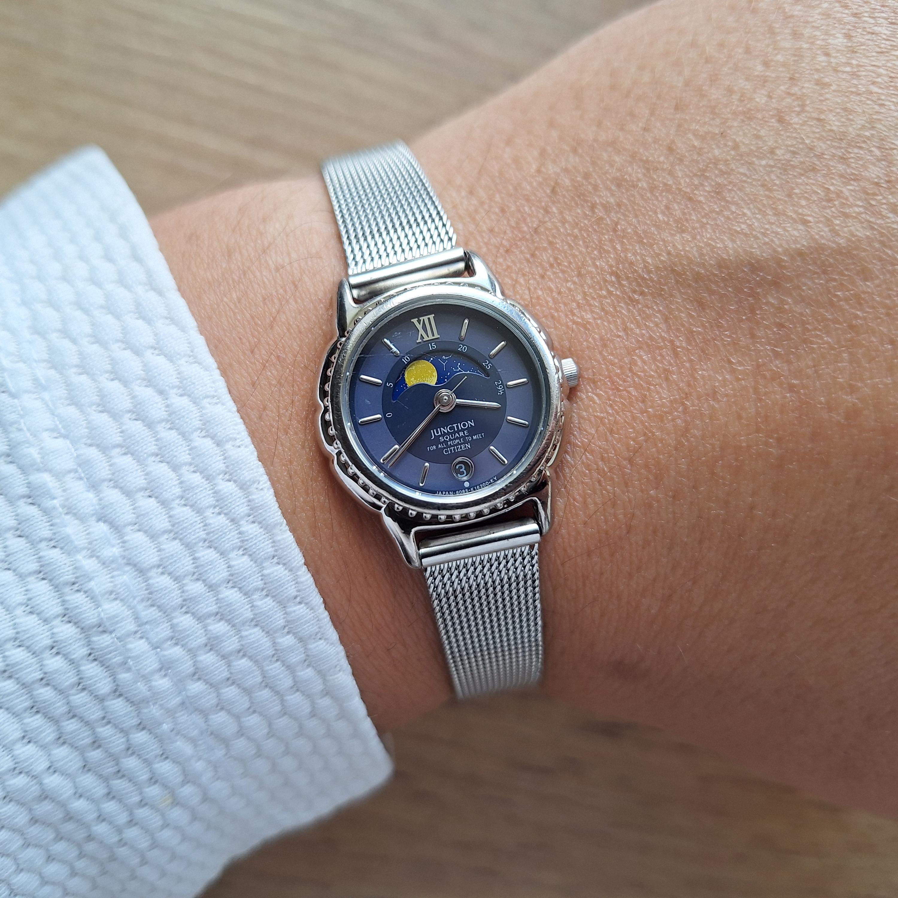 Citizen Junction Square Quartz Watch With Moon Phases Calendar