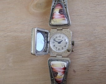 Womens watches Сhaika (Seagull), bracelet with enamel, vintage womens watch, girl watch, art deco watch
