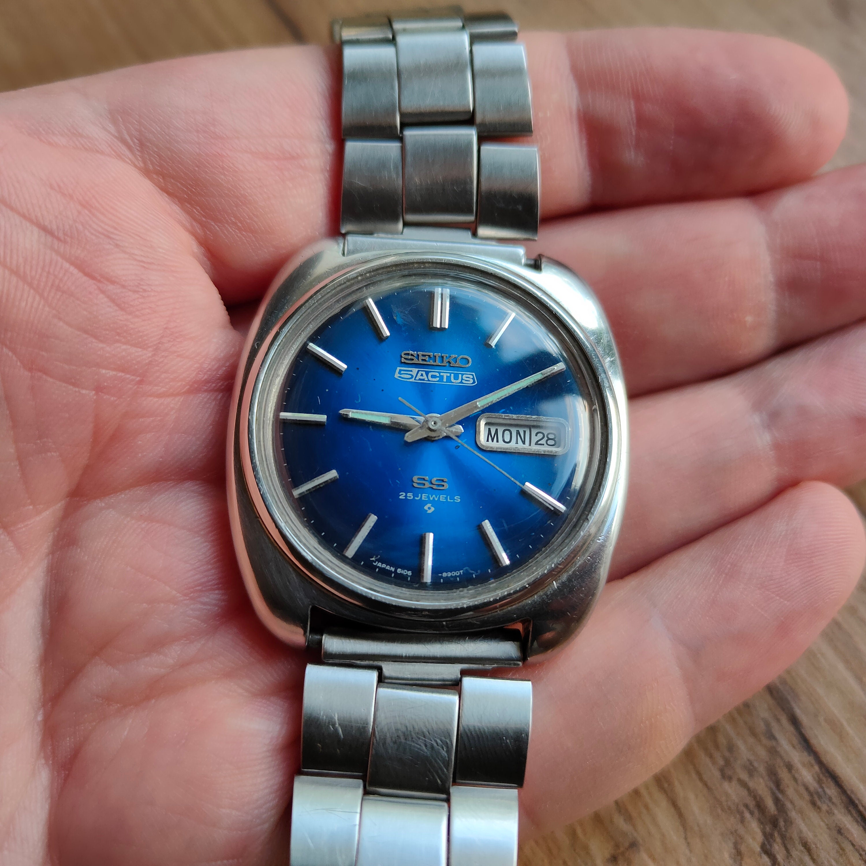 Rare SEIKO 5 ACTUS SS Ref. 6106-8660, Vintage Rare Japan Watch, Automatic Watch, Collectible Watch, Blue Watch - Etsy Rare SEIKO 5 ACTUS SS Ref. 6106-8660, Vintage Rare Japan Watch, Automatic Watch, Collectible Watch, Blue Watch - Etsy