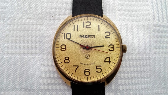 Raketa Au,"ROCKET" (Raketa), Gold Plated, wristwat