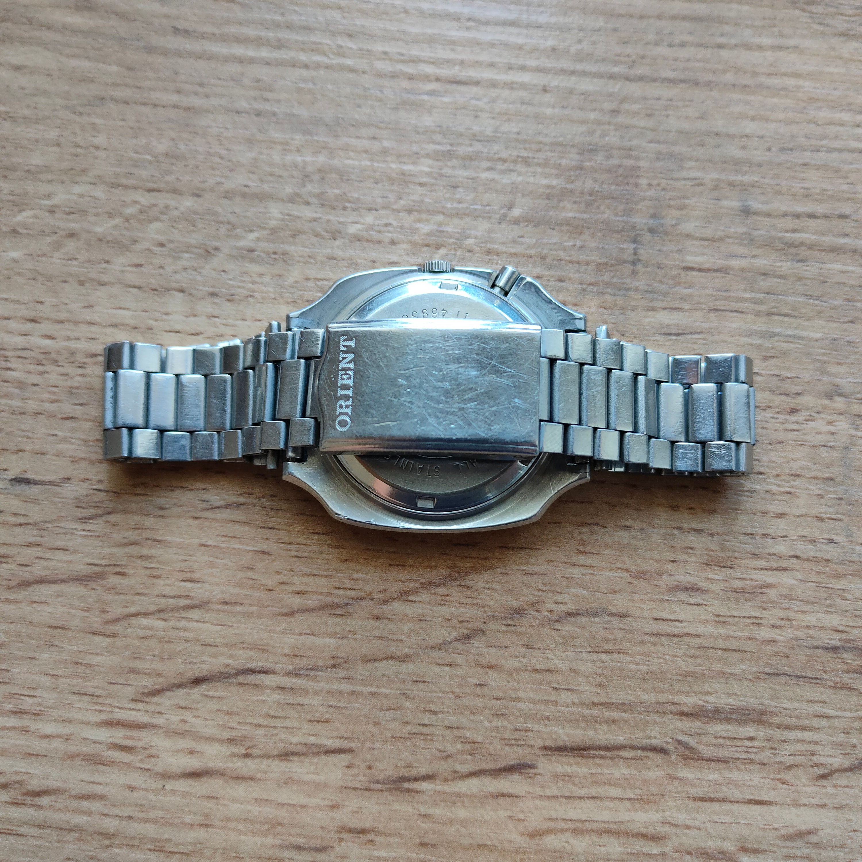 Rare Square Orient Watch, Blue Watch, Vintage Watch