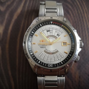 Vintage Orient College, Ewiger Kalender, Automatikuhr, Original Japan Uhr, Klassische Uhr