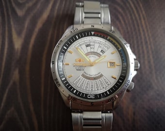 Vintage Orient College, Perpetual calendar, Automatic watch, Original Japan watch, Classic watch