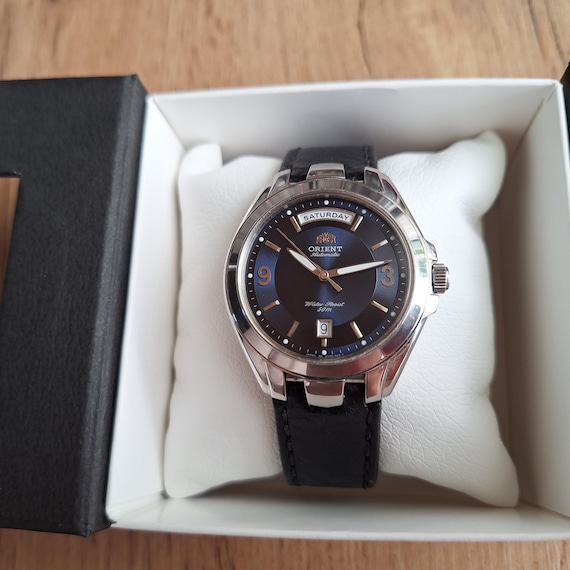 Rare Vintage Orient PRESIDENT Day Date Blue Watch, Automatic Watch