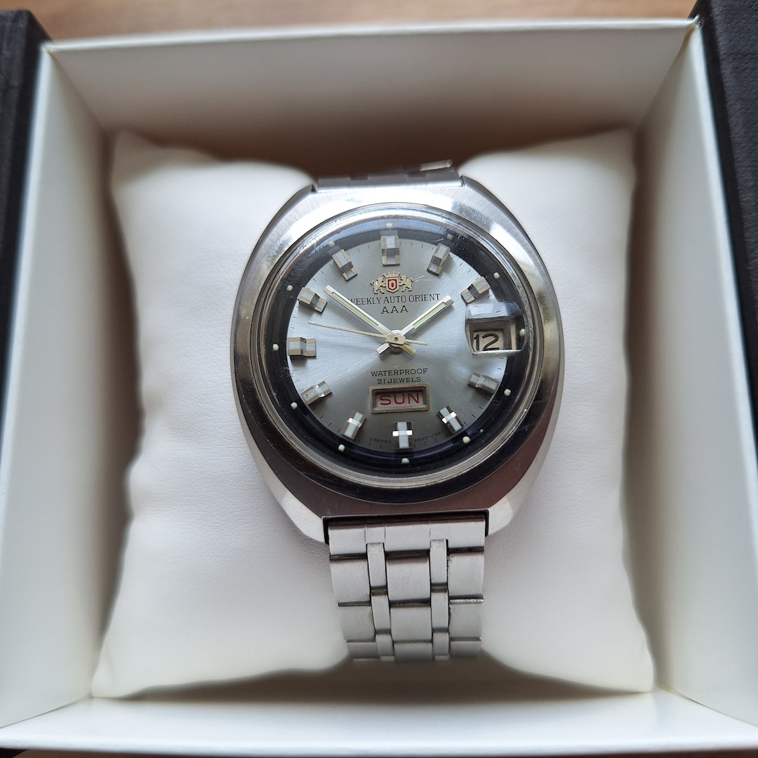 Rare Weekly Auto Orient AAA Mechanical Automatic Watch, Three Star