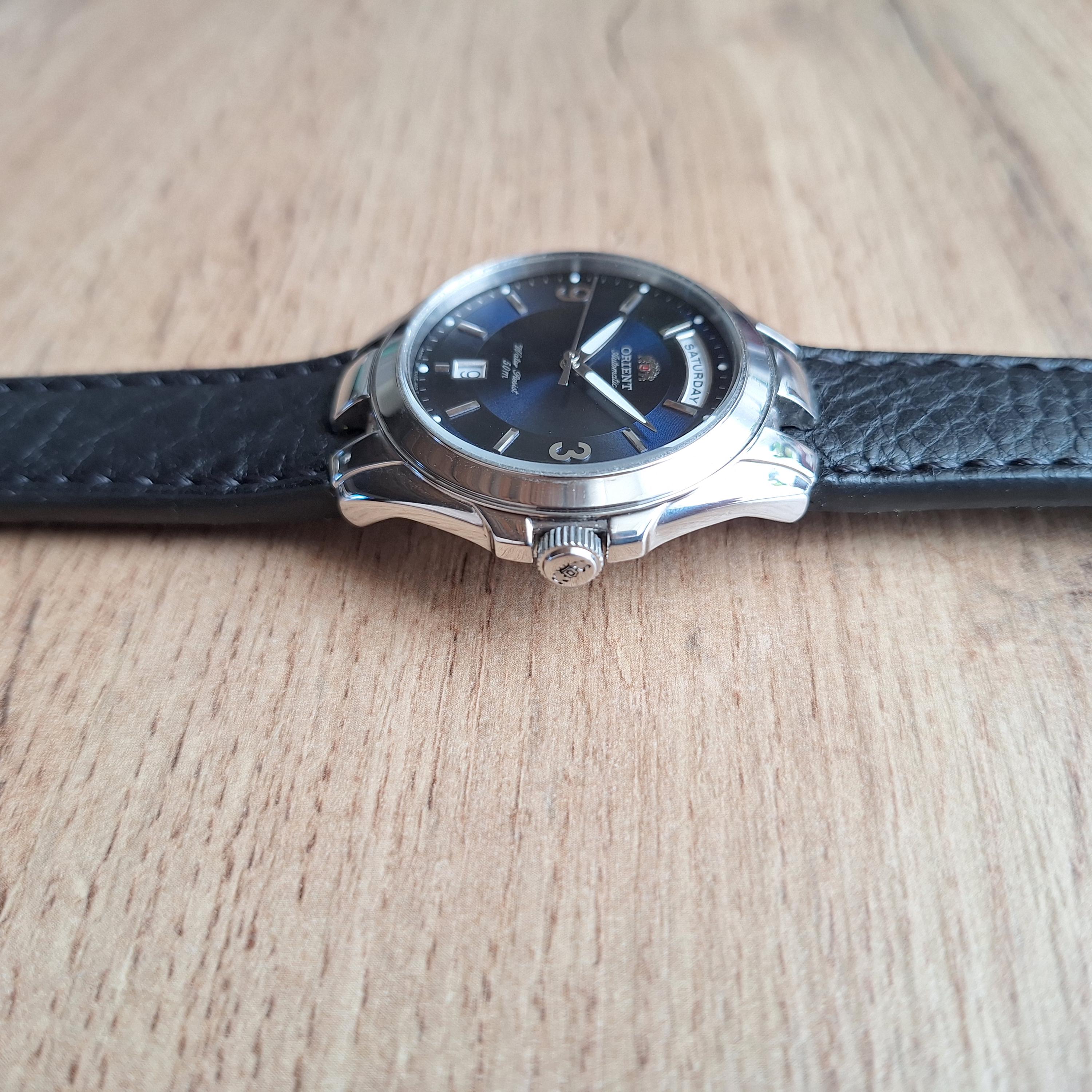 Rare Vintage Orient PRESIDENT Day Date Blue Watch, Automatic Watch
