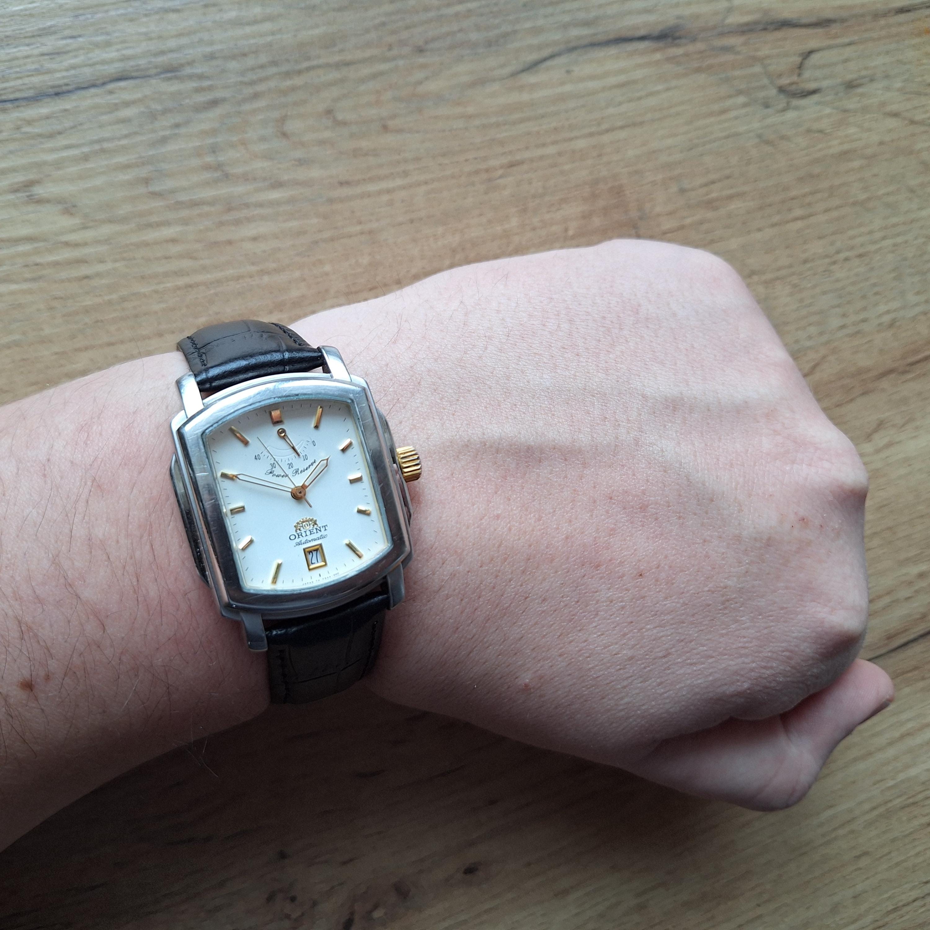 Vintage Orient Power Reserve Watch, Japan Watch, Mens Watch