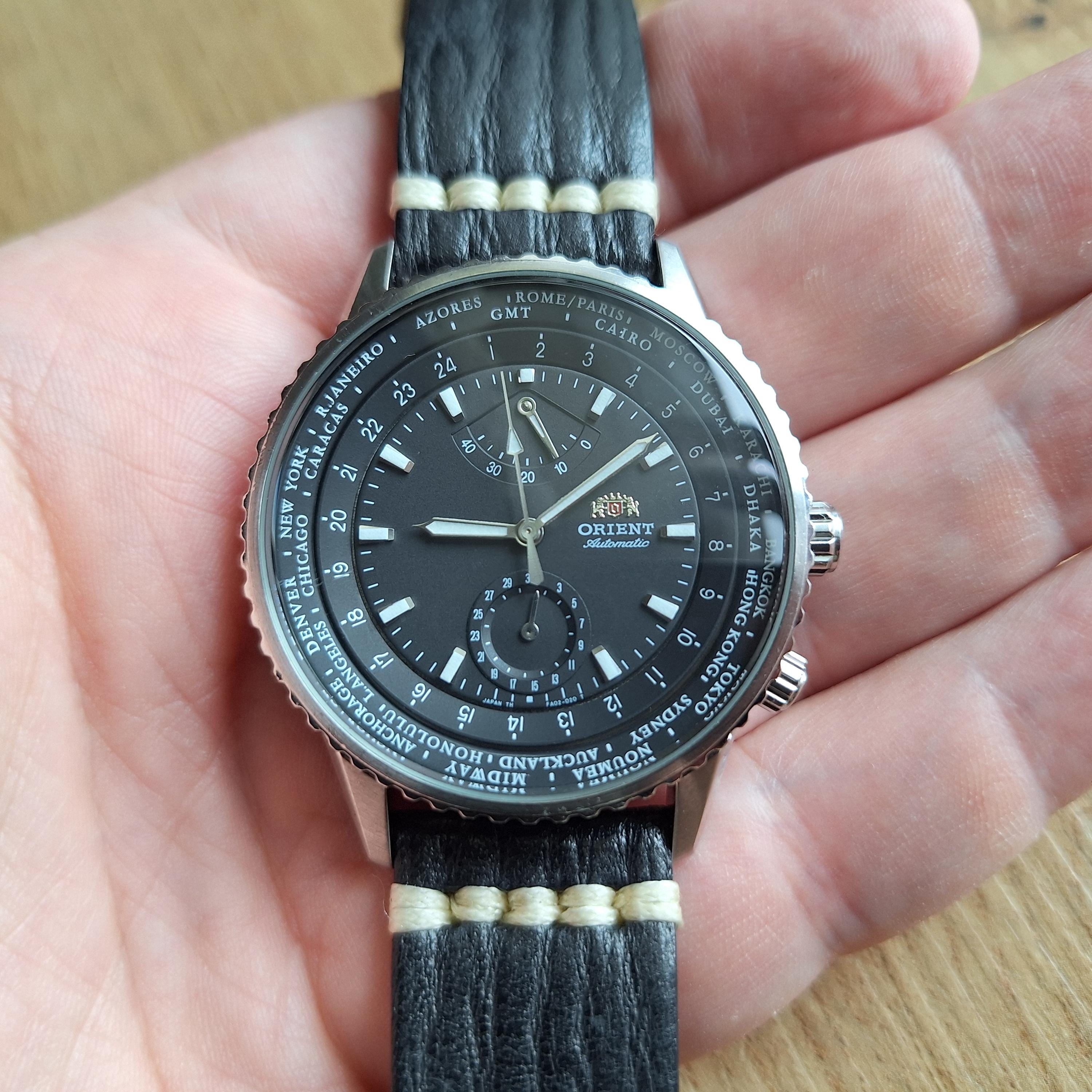 ORIENT キングマスター　ワールドタイム　パワーリザーブ オリエント キングマスター ワールドタイム GMT ウォッチ、24時間対応