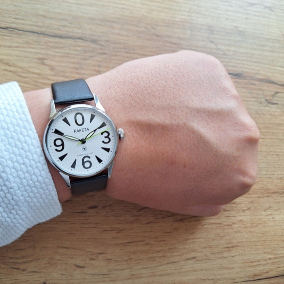Raketa Big ZERO, Big Zero Watch, Soviet Watch Raketa, Mechanical